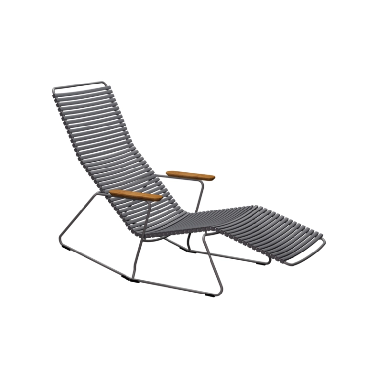 Bain de soleil, chaise longue et hamac Sunrocker CLICK Gris foncé HOUE