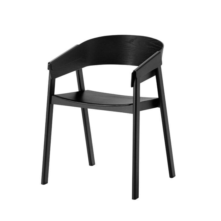 Chaise COVER ARMCHAIR Noir MUUTO