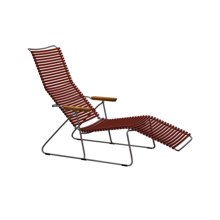 Bain de soleil, chaise longue et hamac Sunlounger CLICK Paprika HOUE
