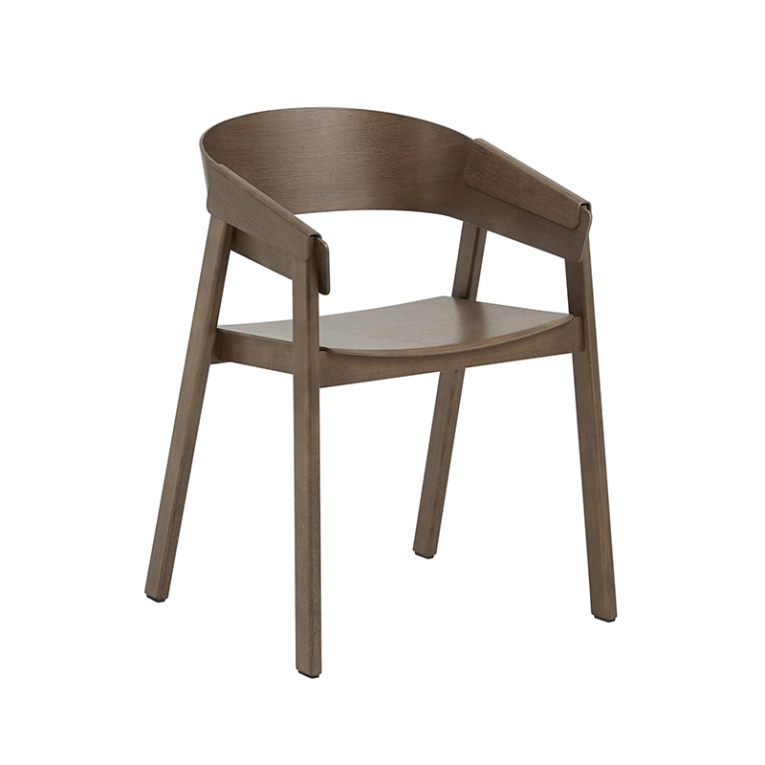 Chaise COVER ARMCHAIR Brun foncé MUUTO