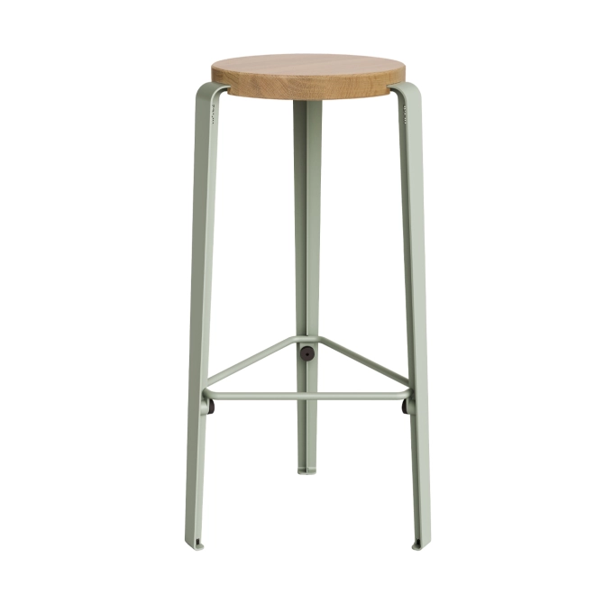 Tabouret haut BIG LOU Chêne/Gris Eucalyptus TIPTOE