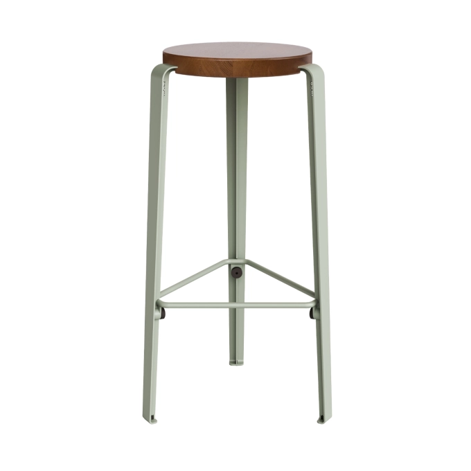 Tabouret haut BIG LOU Chêne Teinté/Gris Eucalyptus TIPTOE