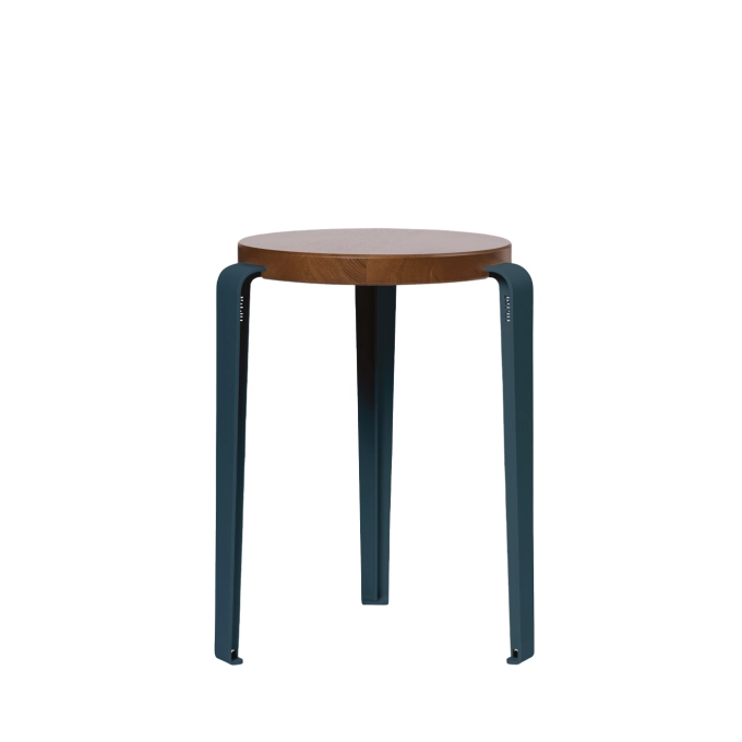 Tabouret LOU Chêne Teinté/Bleu Nuit TIPTOE