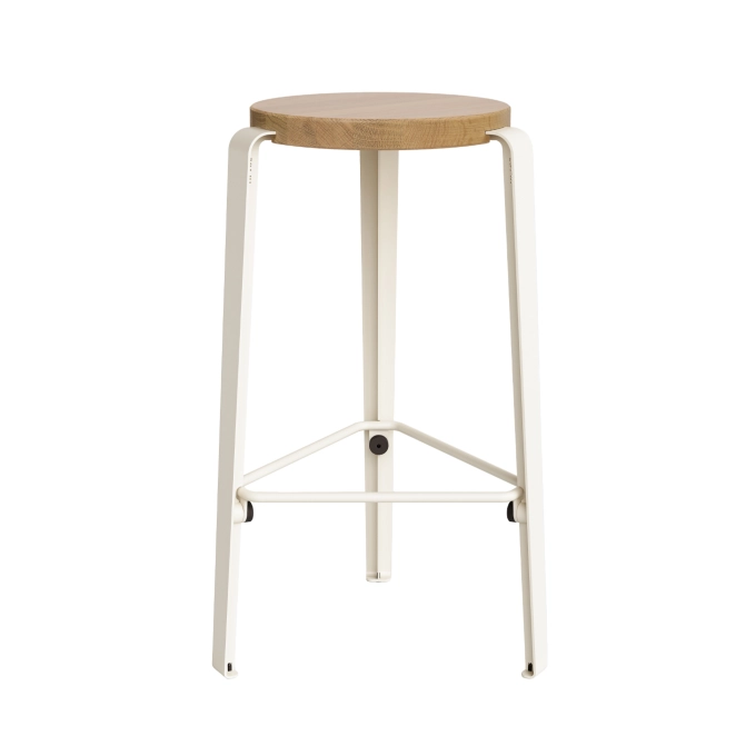 Tabouret haut MI LOU Chêne/Blanc Crème TIPTOE