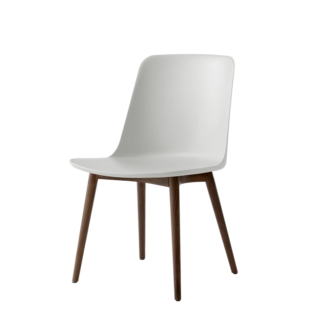 Chaise RELY HW71 Blanc huître/Noyer AND TRADITION