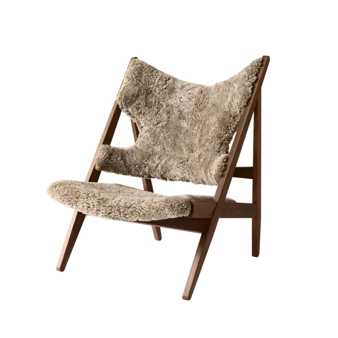 Fauteuil KNITTING Noyer/ Sheepskin Sahara AUDO COPENHAGEN