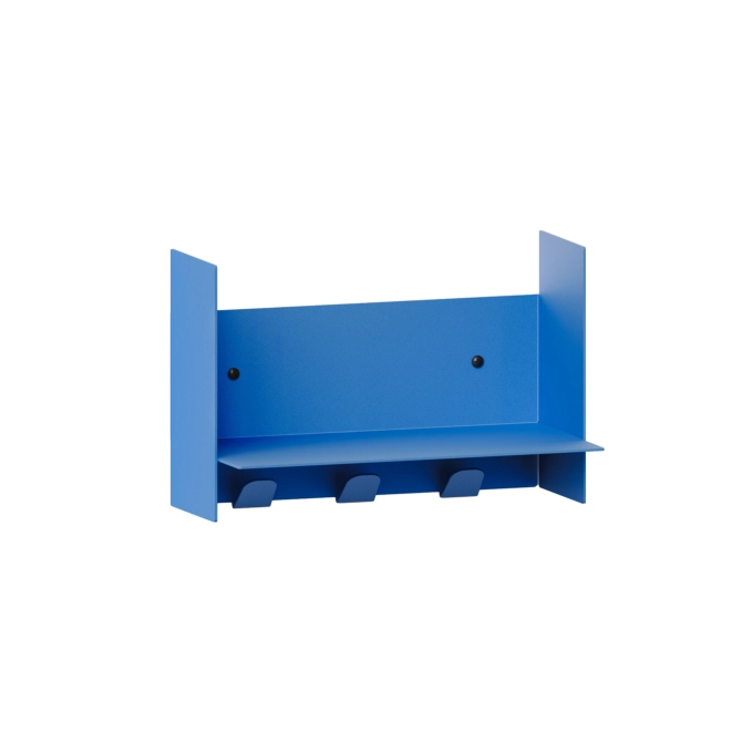 Etagère PLI Bleu Azur avec porte-manteaux L 30 TIPTOE