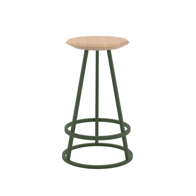 Tabouret haut GUSTAVE H65 Vert Cendré HARTO