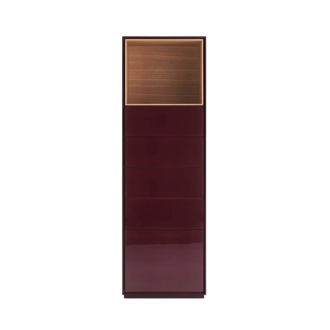 Meuble de rangement OTTO H 145 Bordeaux brillant MDF ITALIA