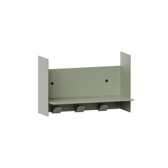 Etagère PLI Gris Eucalyptus avec porte-manteaux L 30 TIPTOE