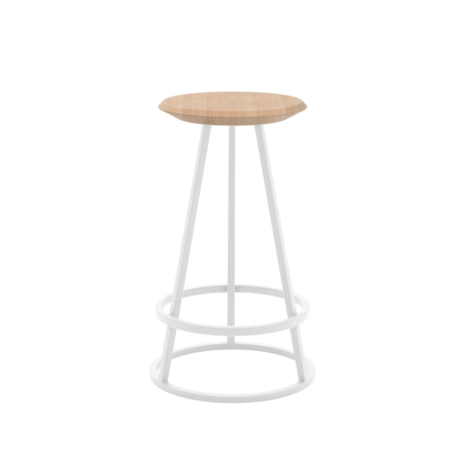 Tabouret haut GUSTAVE H65 Blanc HARTO