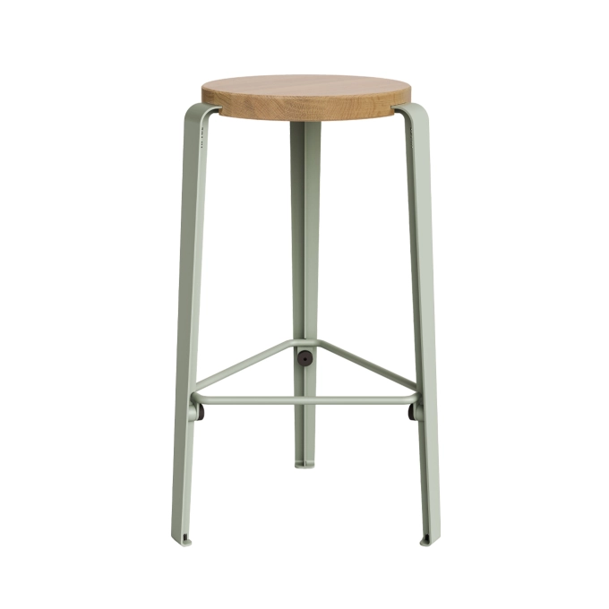Tabouret haut MI LOU Chêne/Gris Eucalyptus TIPTOE