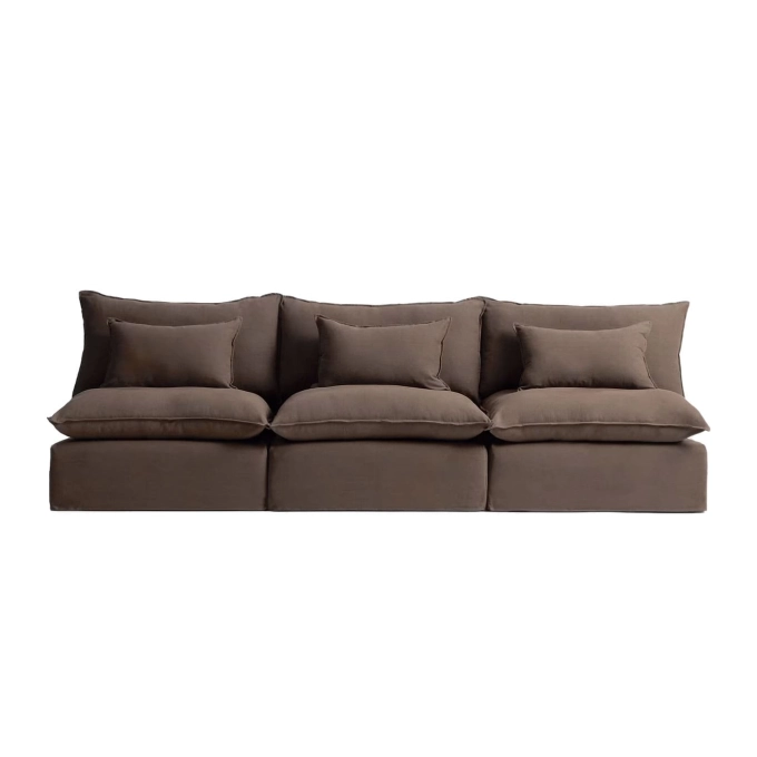 ANARELA modulable 5 places Lin Taupe KAVE HOME
