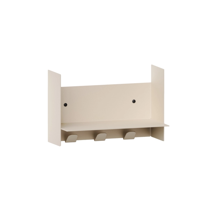Etagère PLI Blanc Crème avec porte-manteaux L 30 TIPTOE