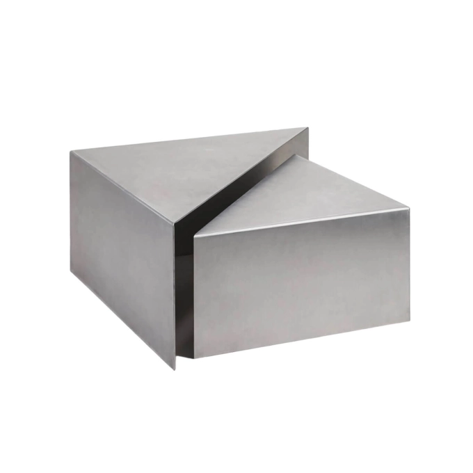 Table basse TRIANGOLO aluminium brossé THE SOCIALITE FAMILY