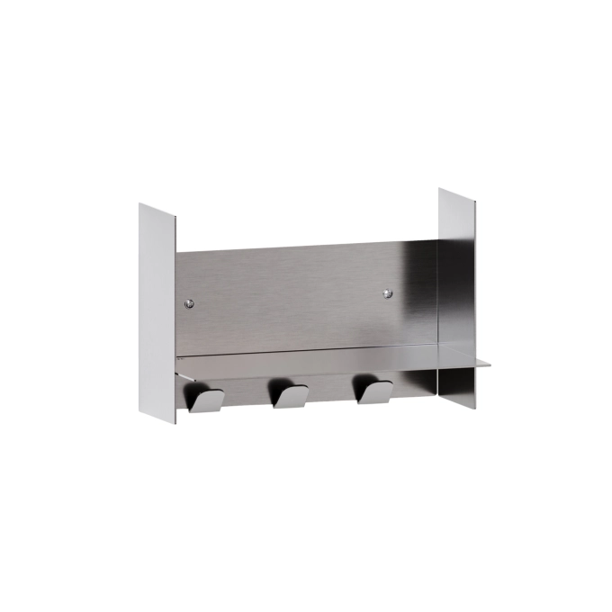 Etagère PLI CORE Acier Inoxydable avec porte-manteaux L 30 TIPTOE