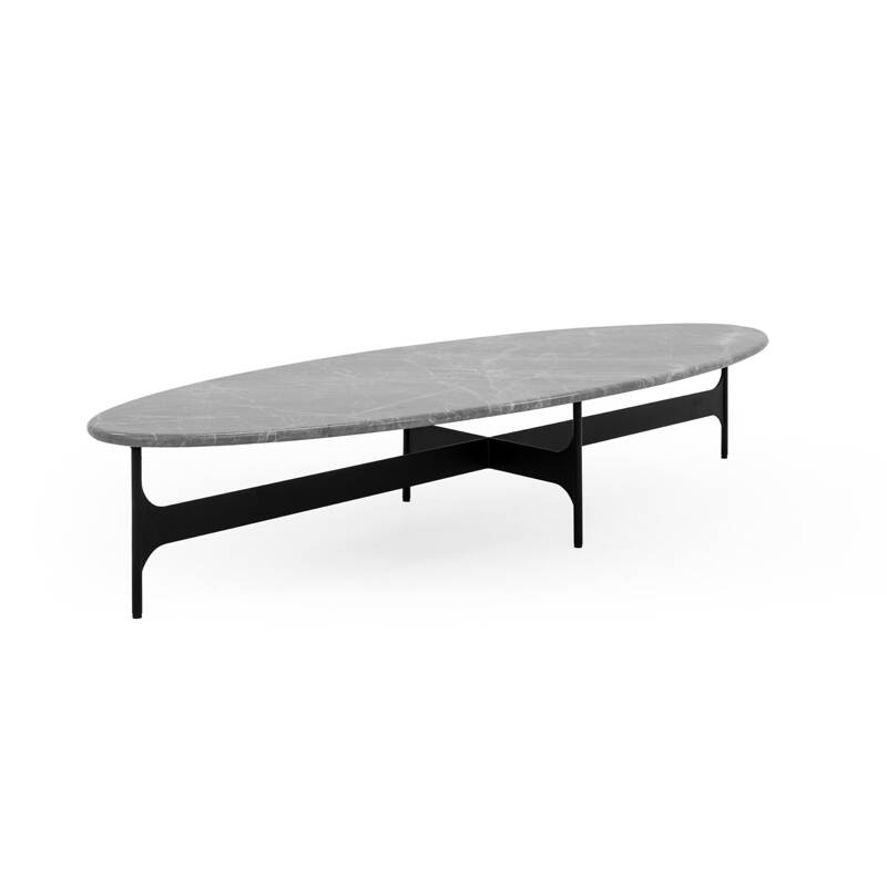 Table basse FLOEMA Ovale Marbre Emperador gris WENDELBO