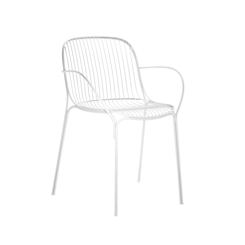 Chaise extérieur Chaise HIRAY avec accoudoirs Blanc KARTELL
