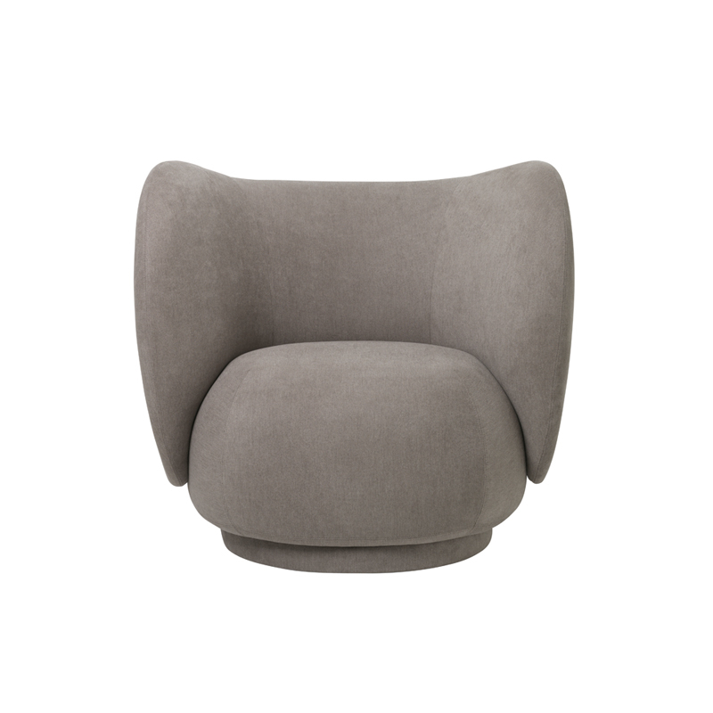 Fauteuil RICO Brossé Gris chaud FERM LIVING
